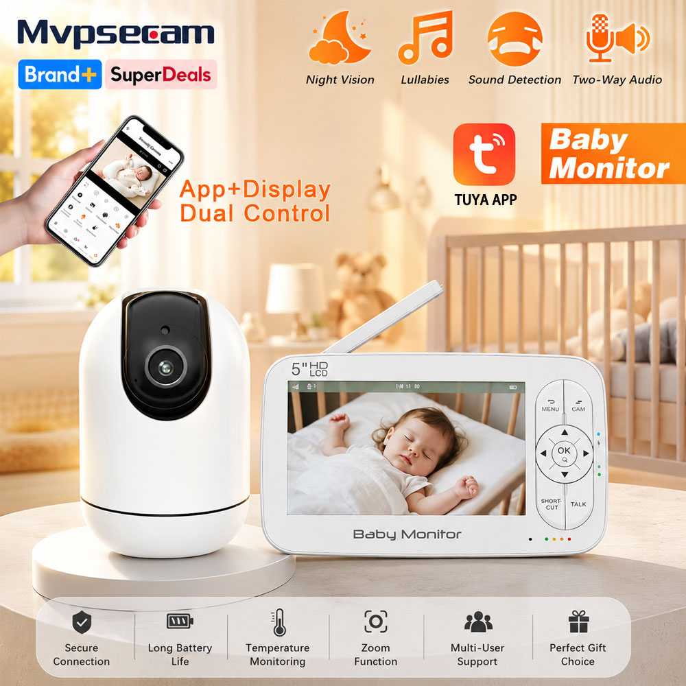 Audio Detect Music - Baby Monitor Smart WiFi con Schermo