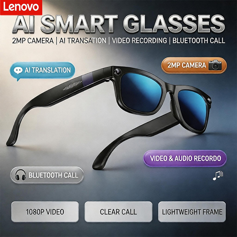 Audio Music For Video - Occhiali Intelligenti Bluetooth AI Lenovo con
