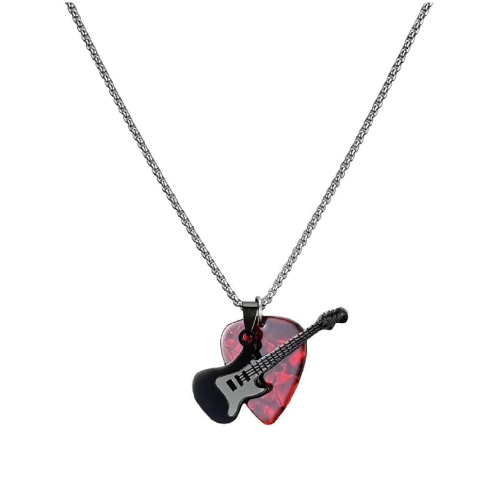 Electric Guitar Pick Pack - Collana con Ciondolo Plettro per Chitarra