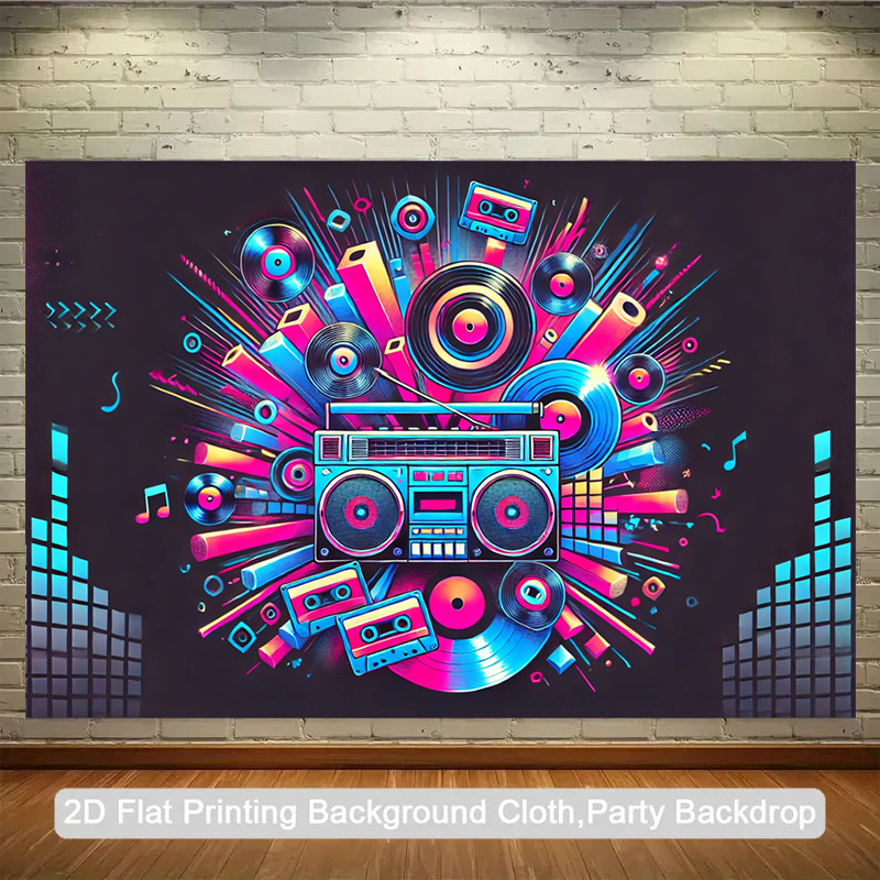 Audio Music Background Free - Prodotto piatto 2D, in un unico