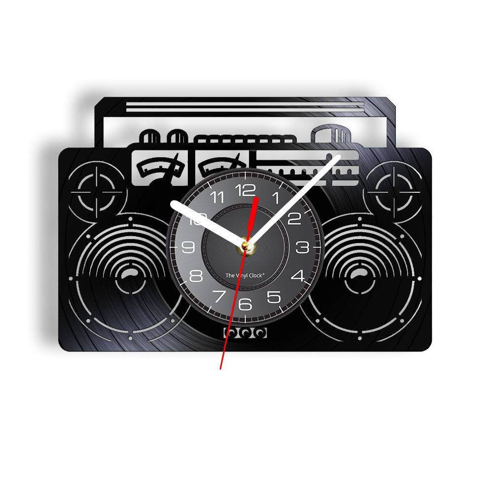 Audio And Music Separate - Boombox Radio vinile LP Record orologio
