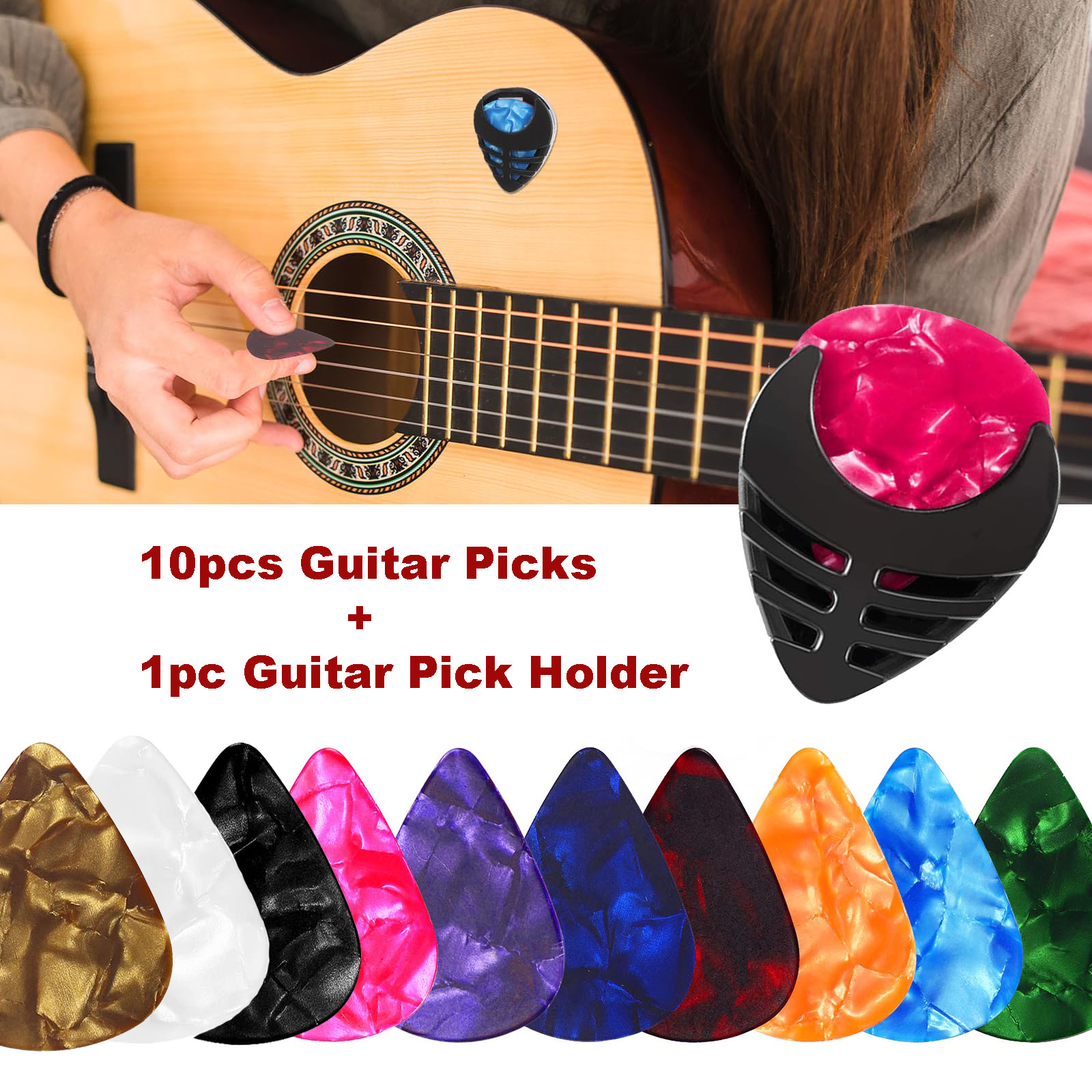 Electric Guitar Pick Pack - 10 plettri per chitarra e 1