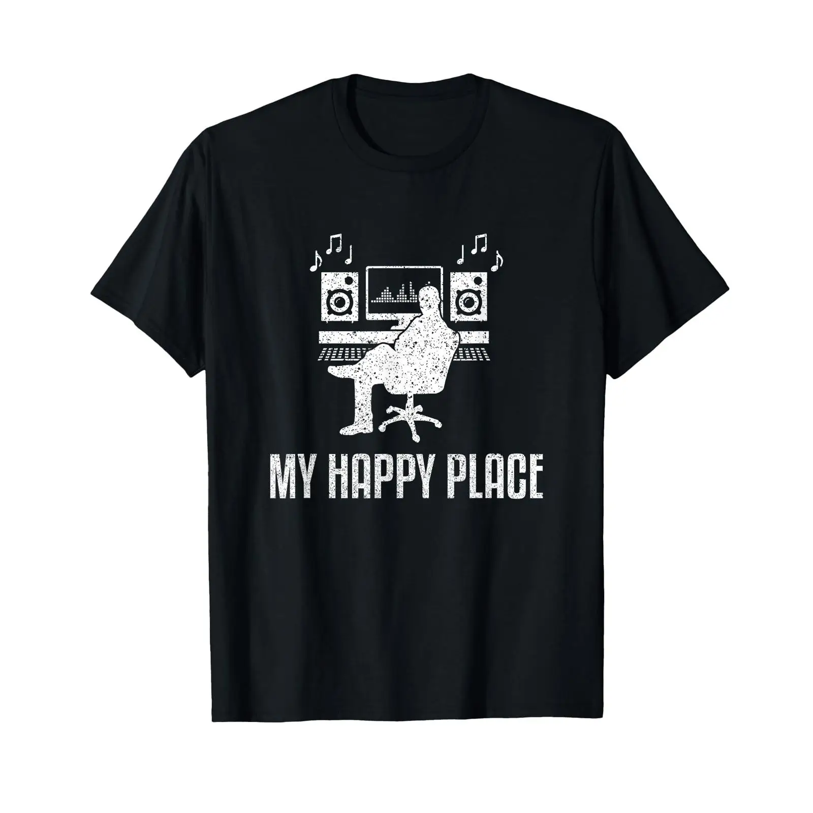 Audio Happy Music - Divertente maglietta da uomo/donna con stampa