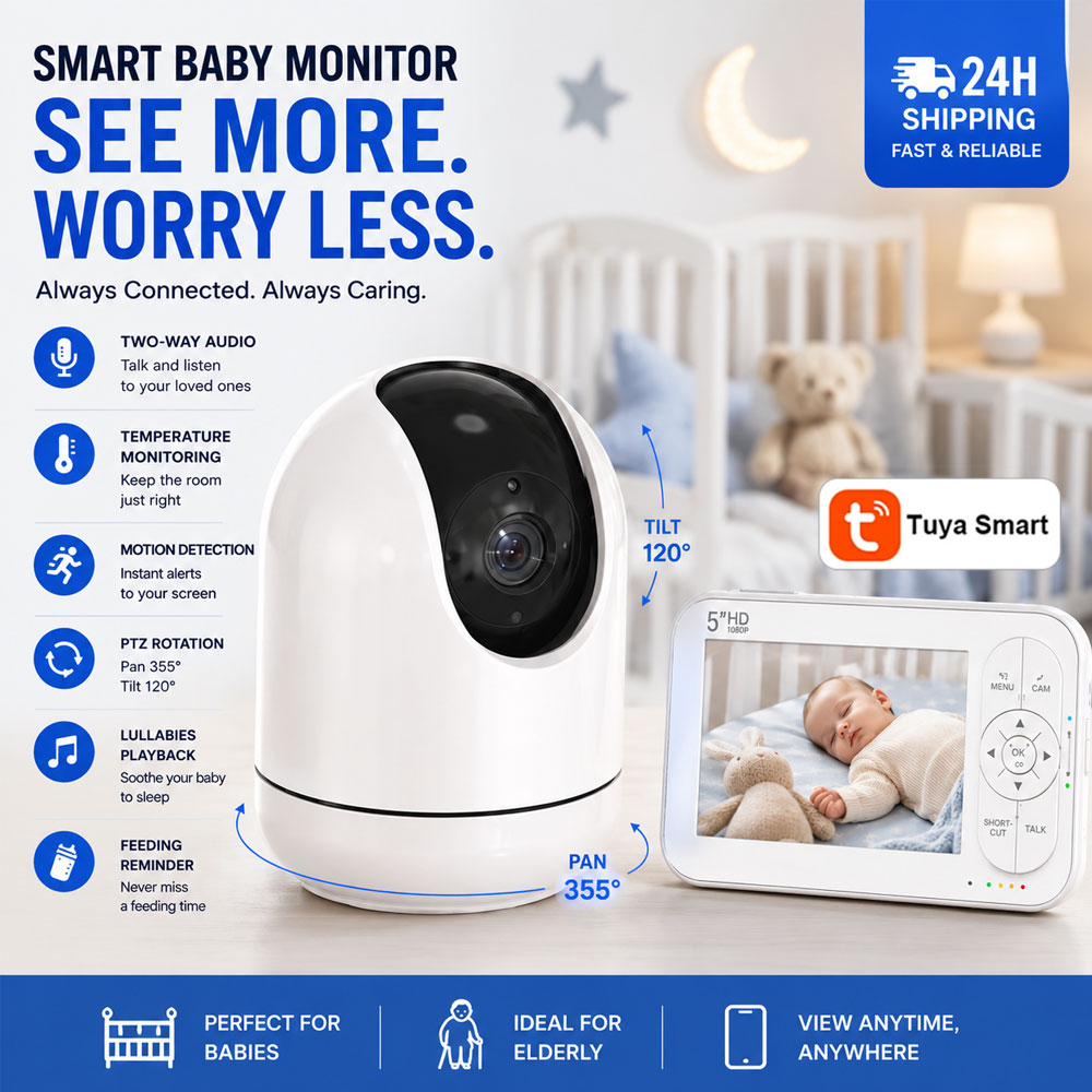 Audio Detect Music - Monitor per Bambini WiFi da 5
