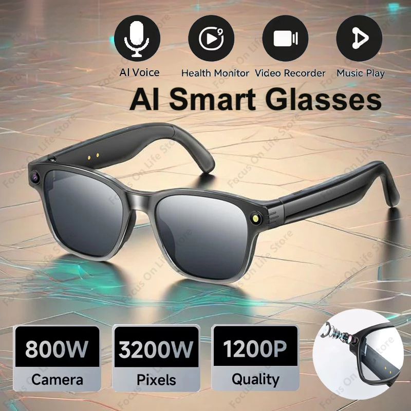 Audio Music For Video - Occhiali Smart AI con Fotocamera da