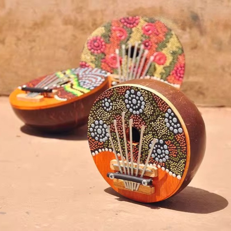 Kalimba Thumb Piano - Guscio di cocco Kalimba 7 Toni