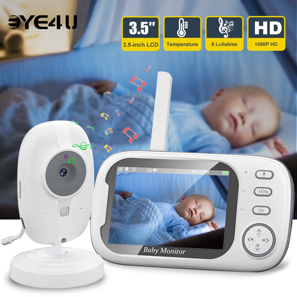 Audio Detect Music - 3.5'' Video Baby Monitor 2.4G madre