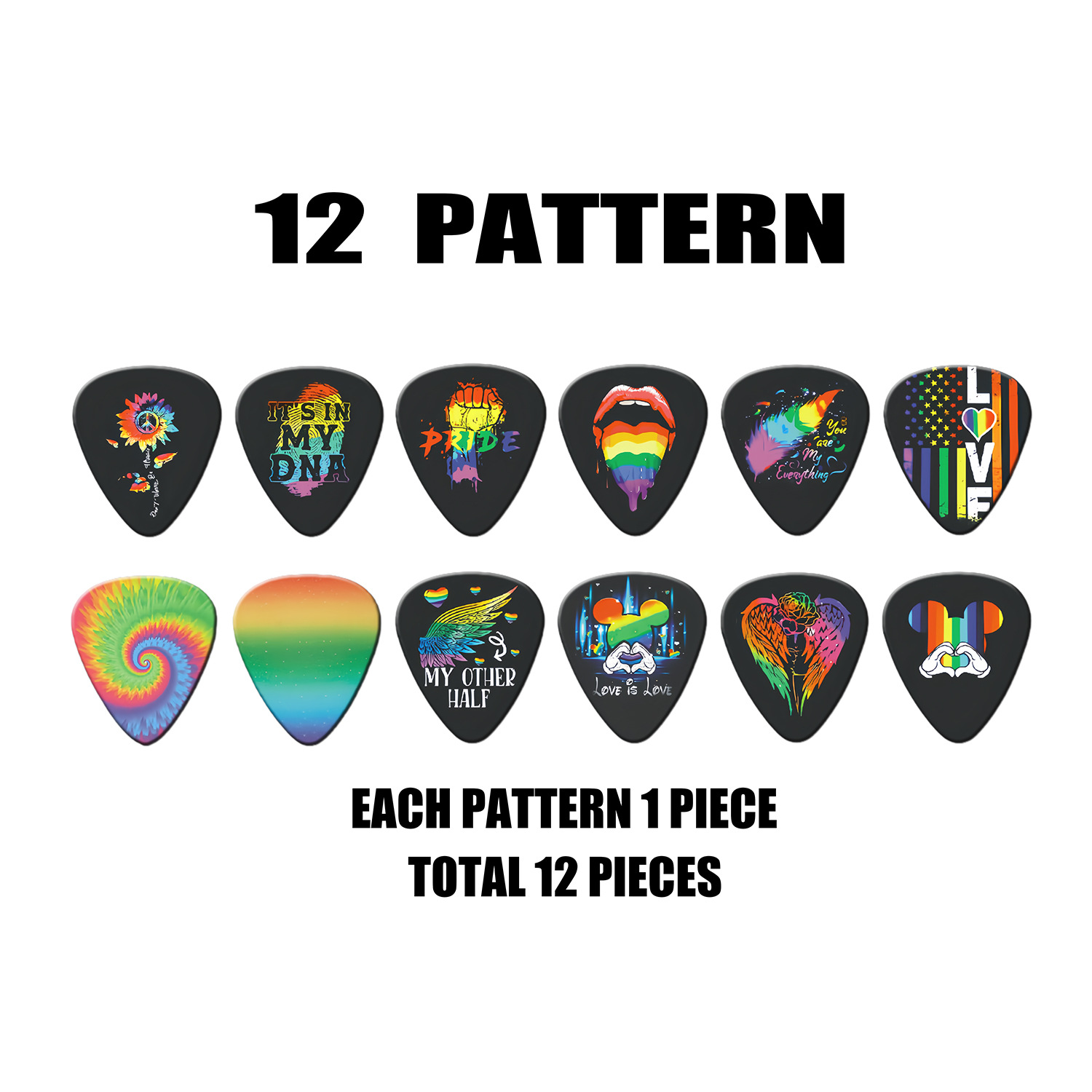 12 Pezzi Plettri per Chitarra  - Electric Guitar Pick Pack recensione e prezzo