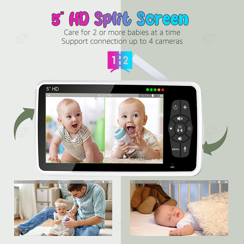 Baby monitor video da 5'' con  - Audio Detect Music recensione e prezzo