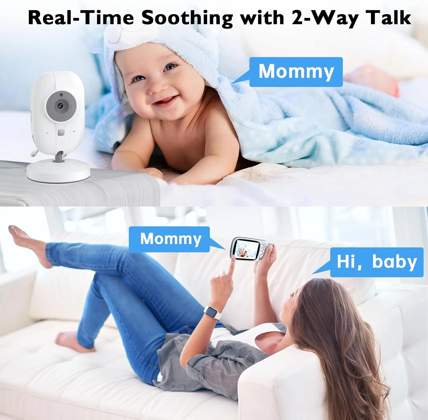 Baby Monitor Video 2.4G per Ge - Audio Detect Music recensione e prezzo
