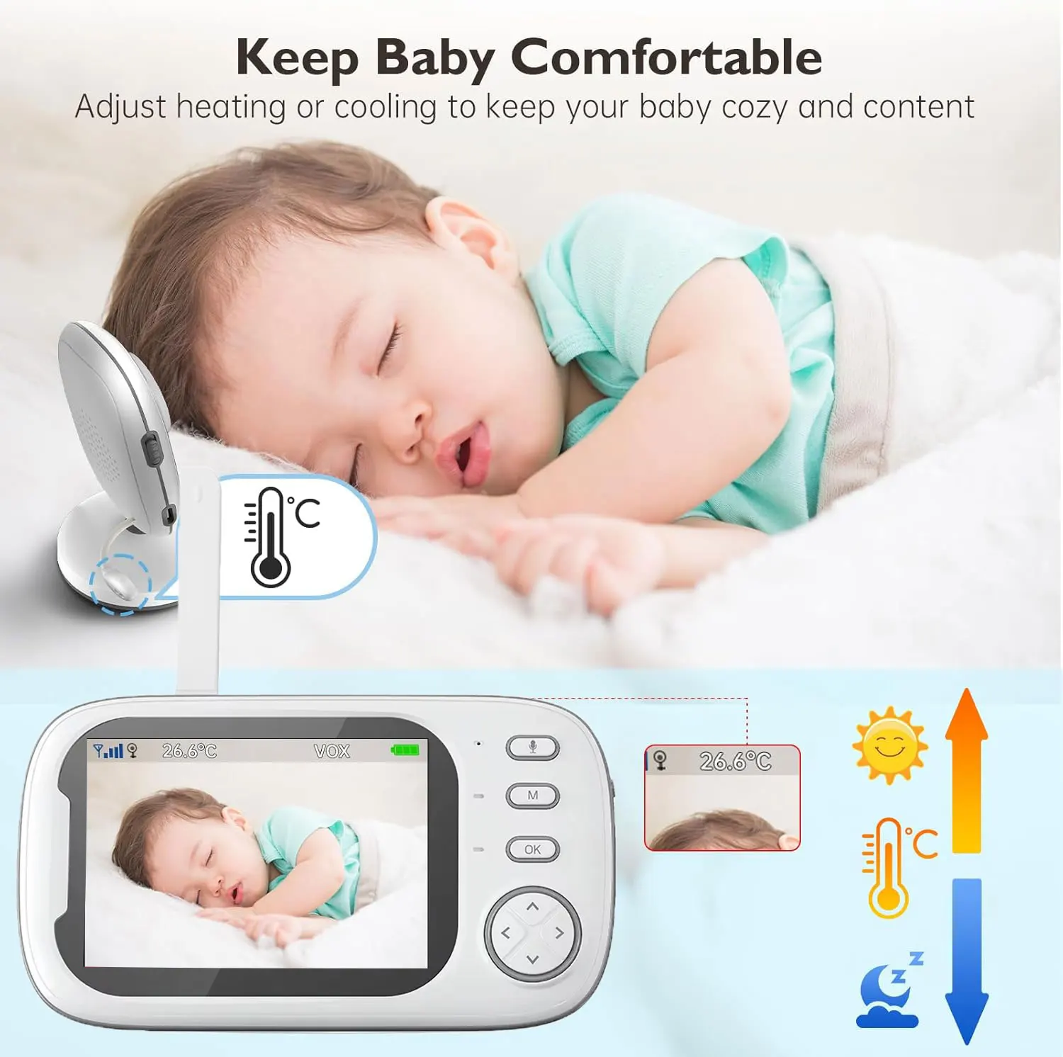 Baby Monitor Video 2.4G per Ge - Audio Detect Music recensione e prezzo